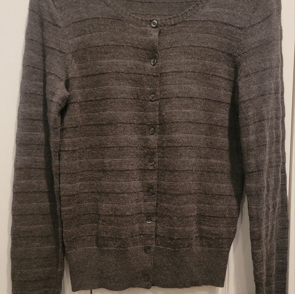 Grey cardigan sweater size small